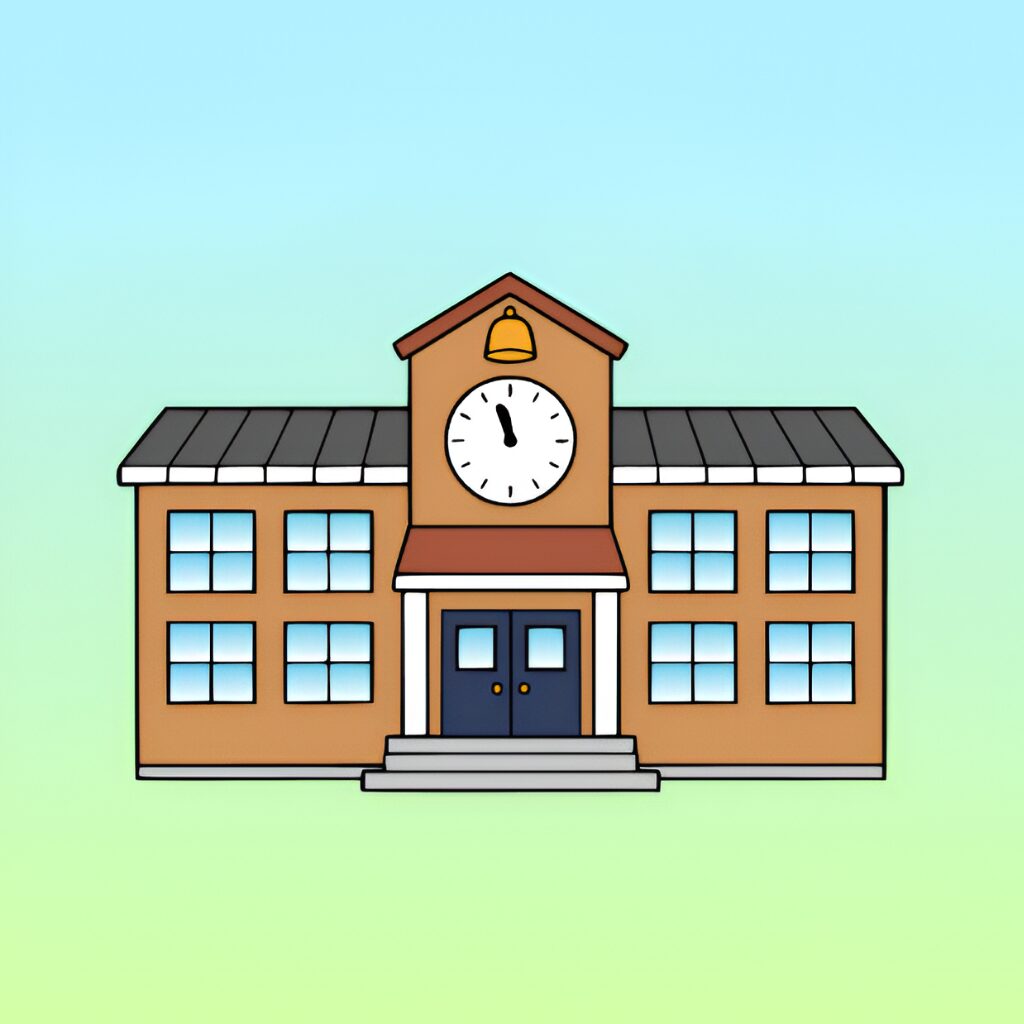 Coloriage par numéros sur un thème scolaire