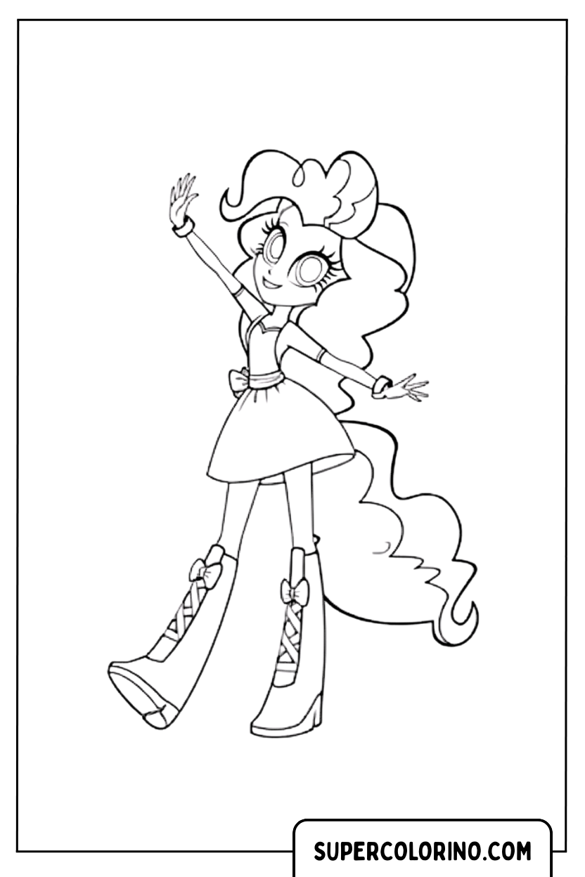 Coloriages de Pinkie Pie en version Equestria Girl