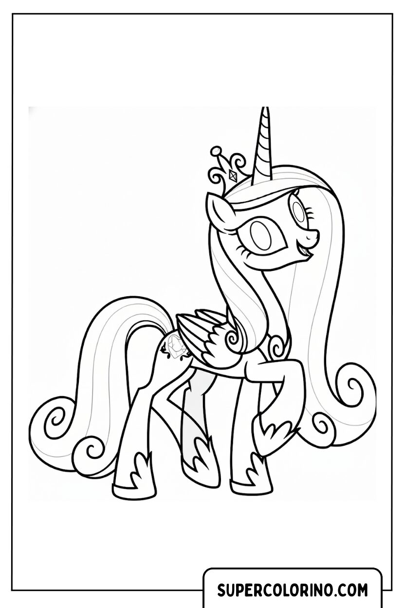 Coloriage élégant Princesse Celestia
