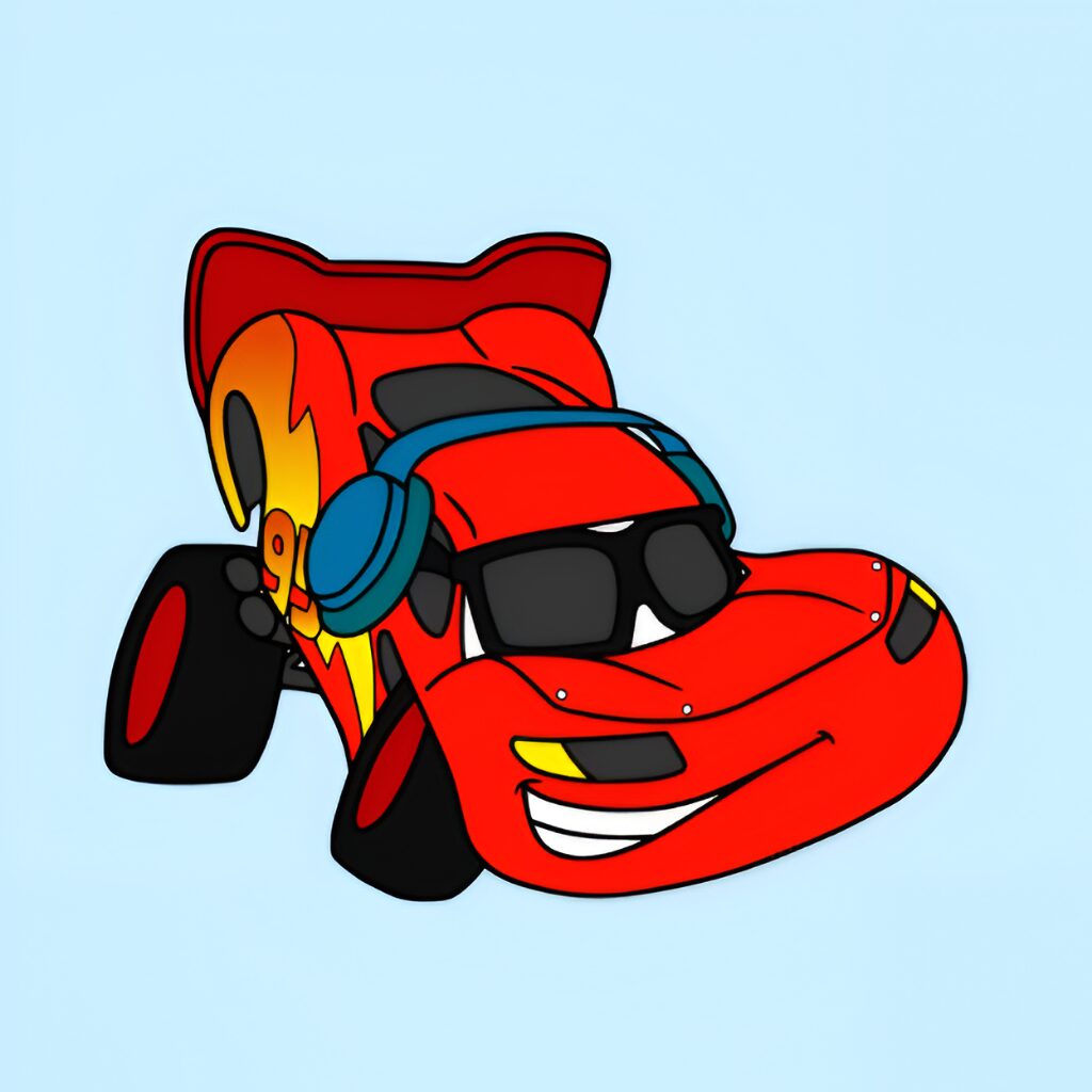 Coloriage par numéros Lightning McQueen