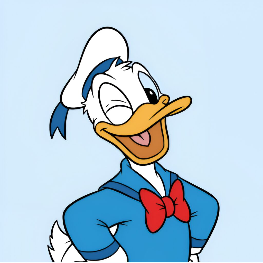 Coloriage par numéros Donald Duck
