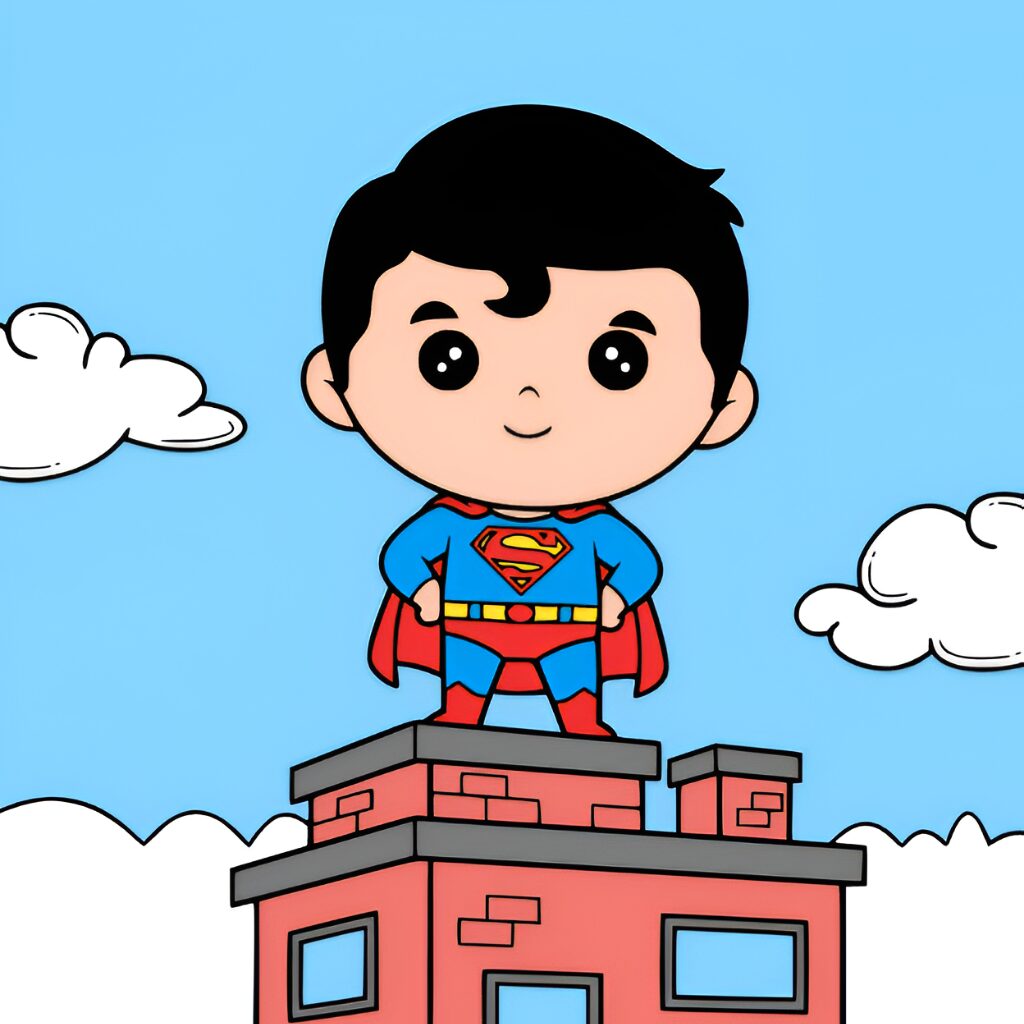 Coloriage par numéros Superman