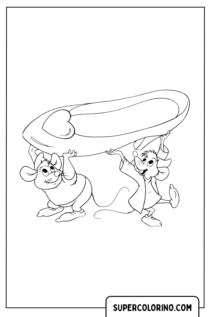 Ausmalbild: Gas-Gas- und Jaq-Mäuse