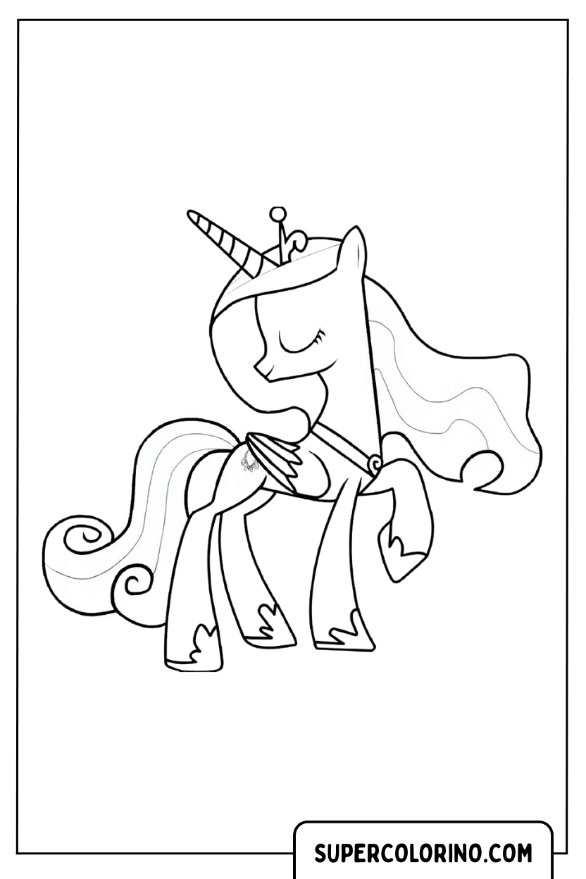 Coloriage - Princesse rêveuse Cadance