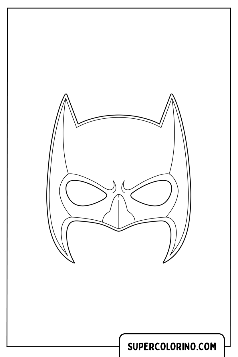 Ausmalbild: Batman-Maske