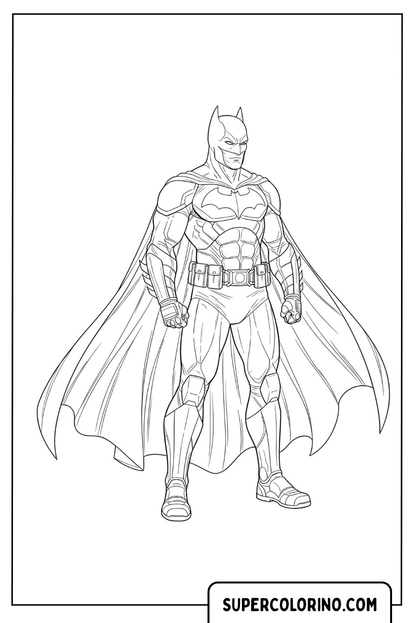 Ausmalbild: Vollständige Batman-Rüstung