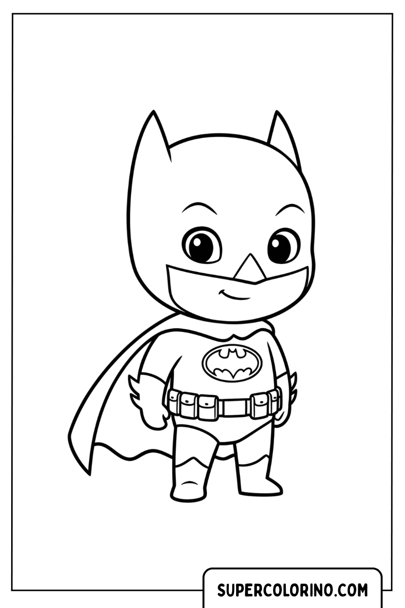 Batman-Malvorlage im „Baby“-Stil