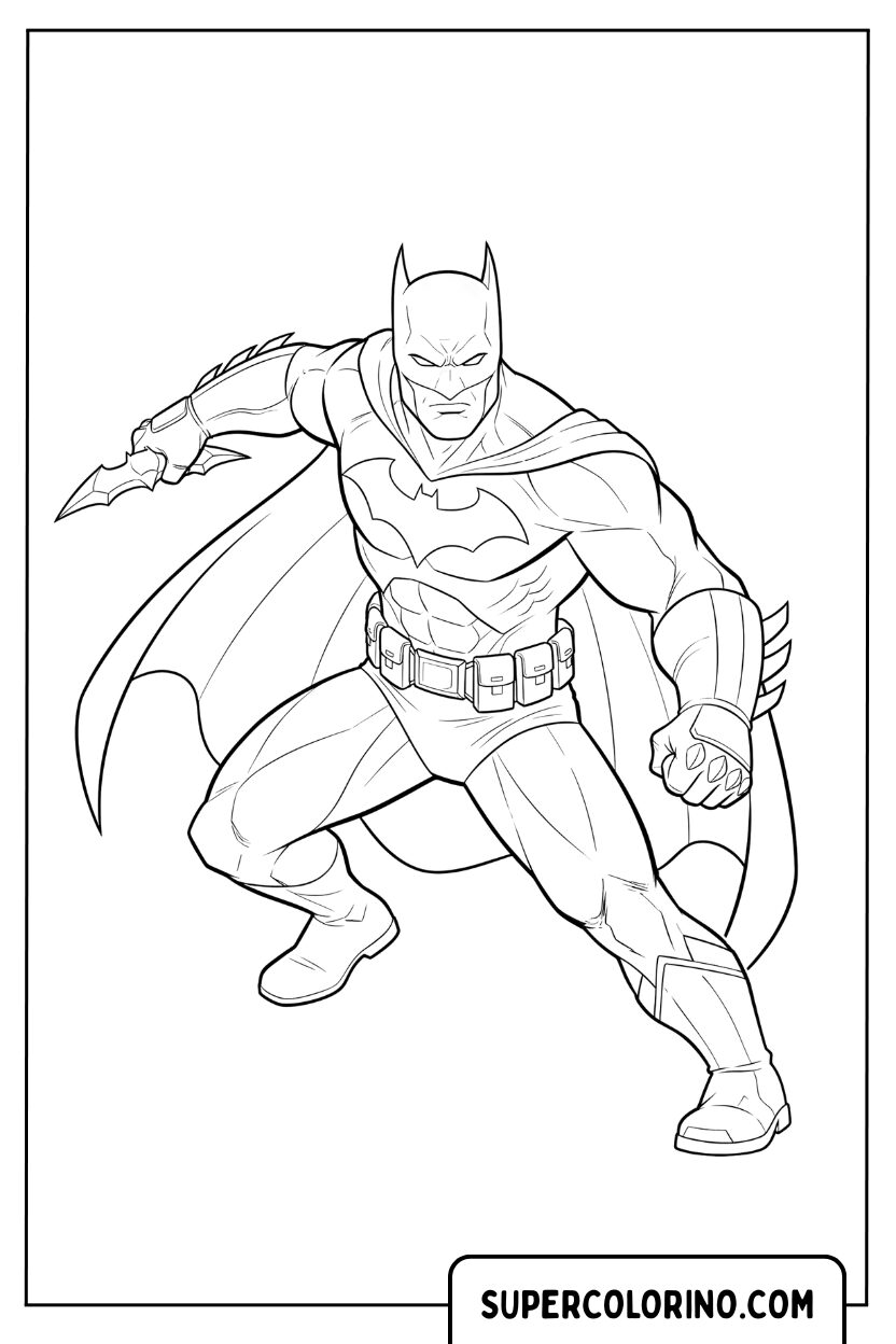 Ausmalbild: Batman ist einsatzbereit