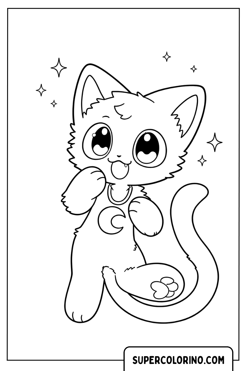 Disegno di CatNap adorabile e scintillante da colorare
