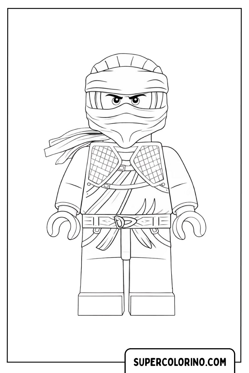 Coloriage - Cole le Ninja de la Terre