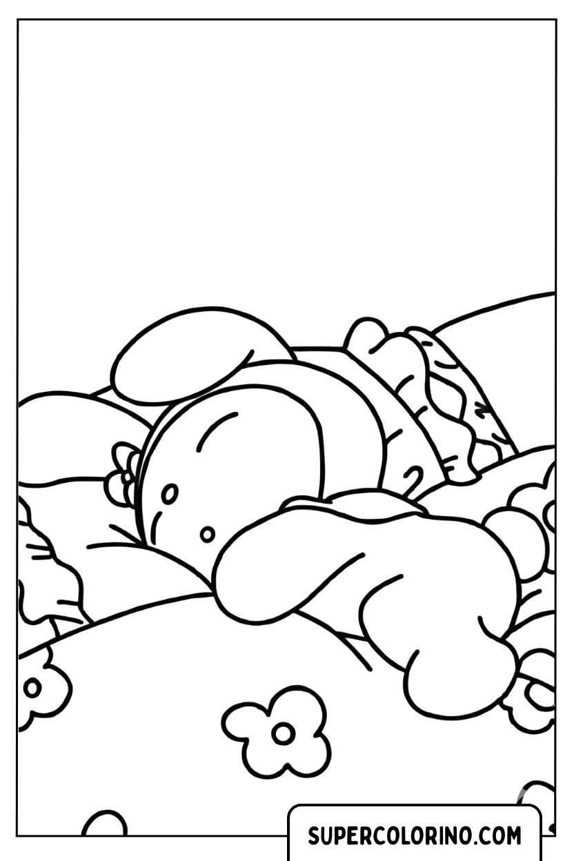 Coloriage Ma Mélodie dort paisiblement