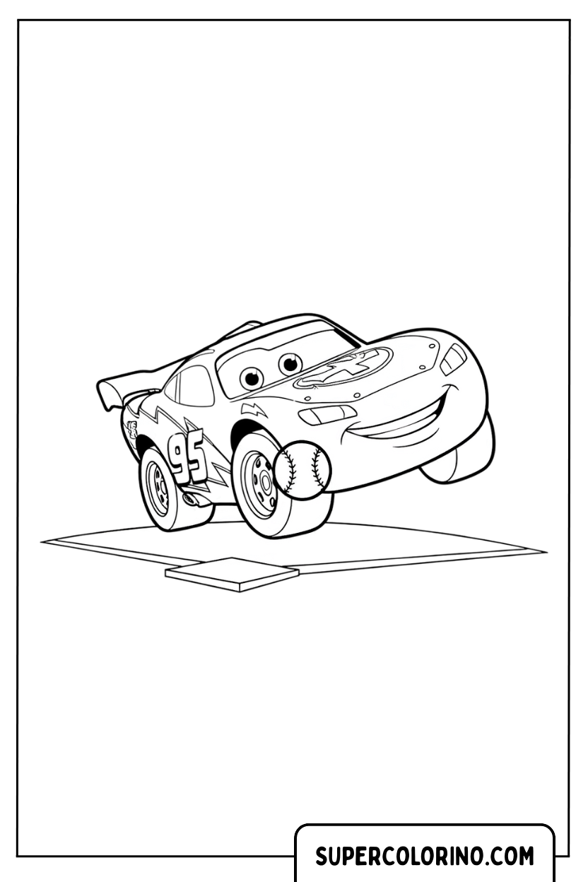 Coloriage Lightning McQueen sur la plateforme