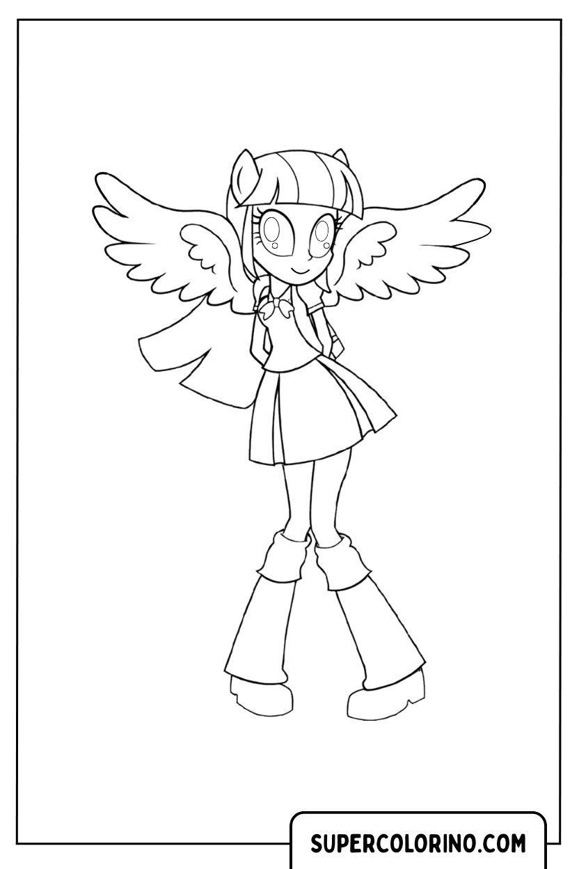 Coloriage - Twilight Sparkle ailé