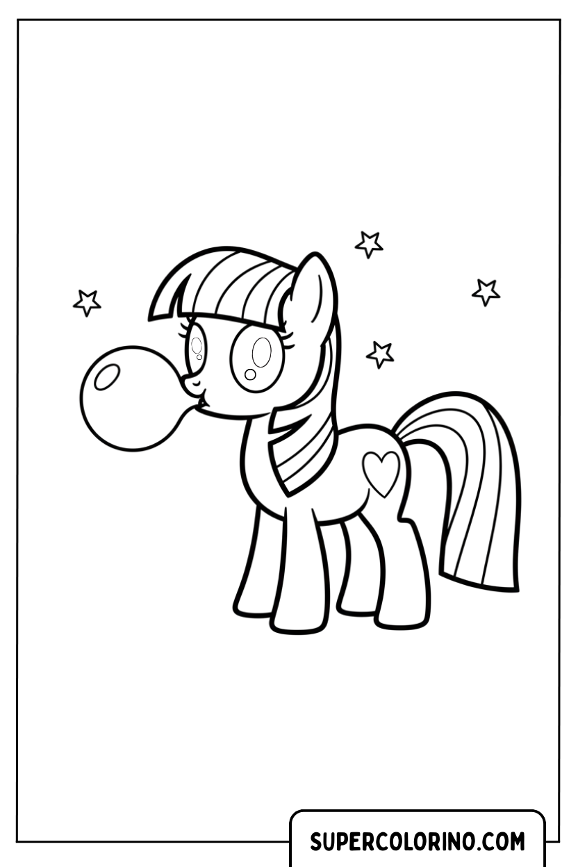 Coloriage Twilight Sparkle soufflant une bulle