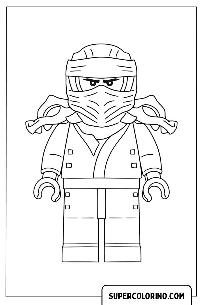 Coloriage Zane en version kimono de cérémonie