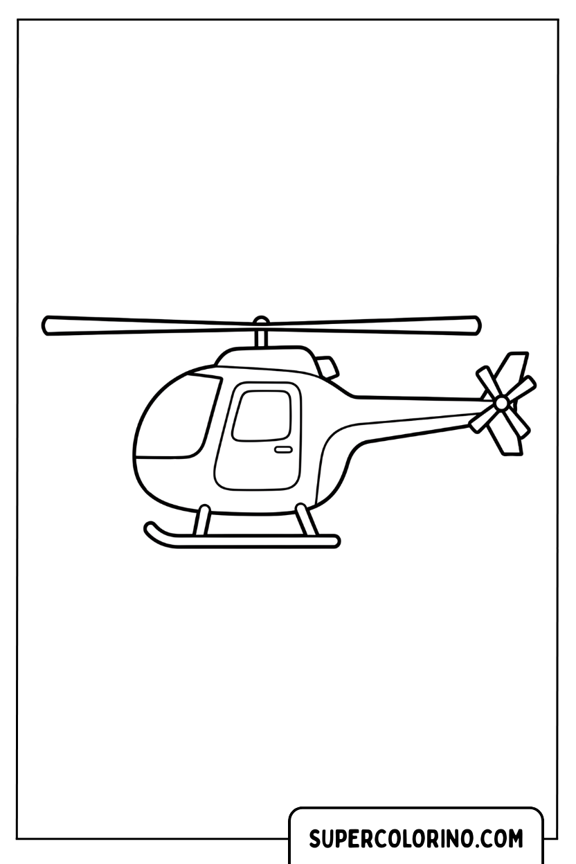 Einfache Helikopter-Malvorlage