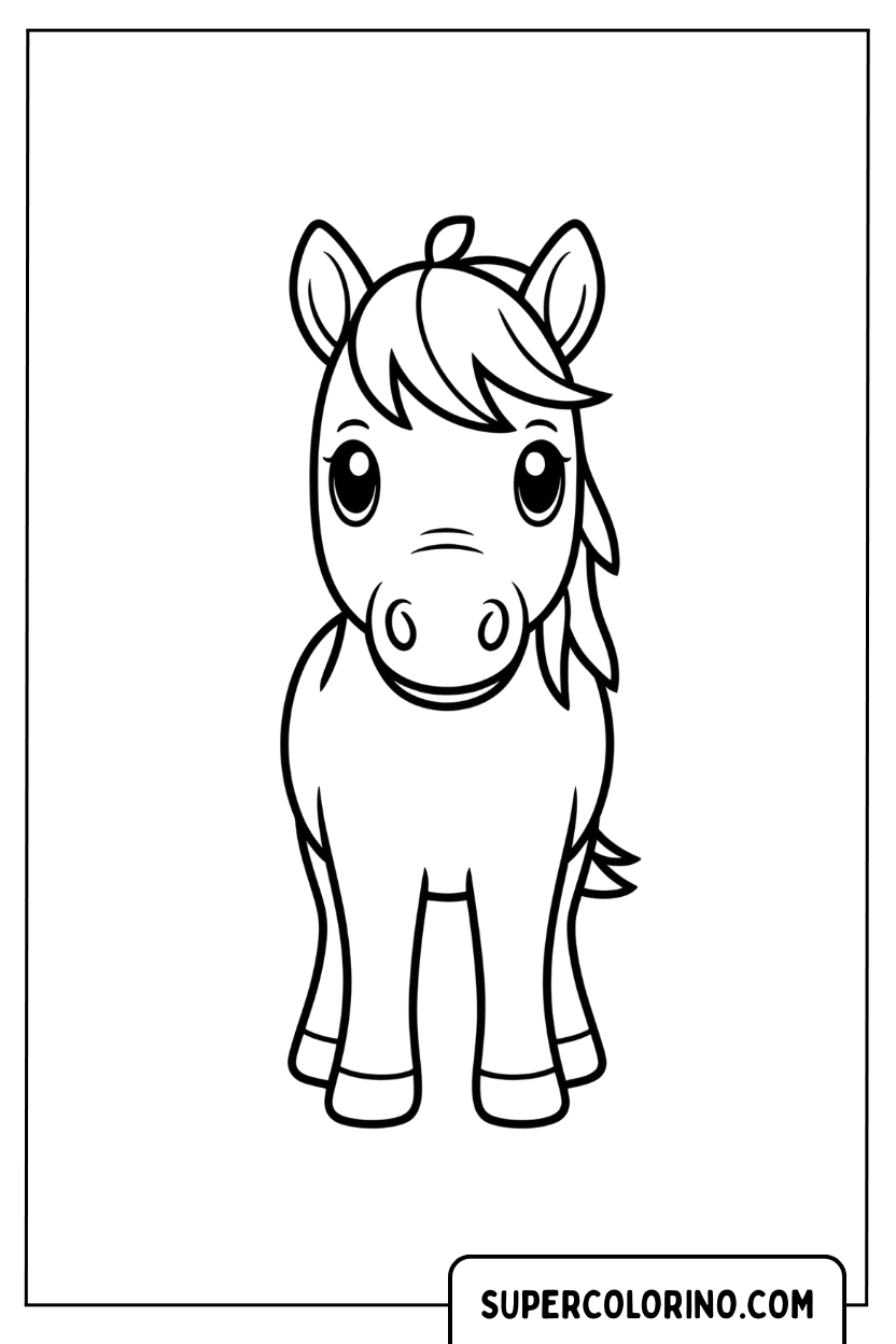 Malvorlage Pony vorne