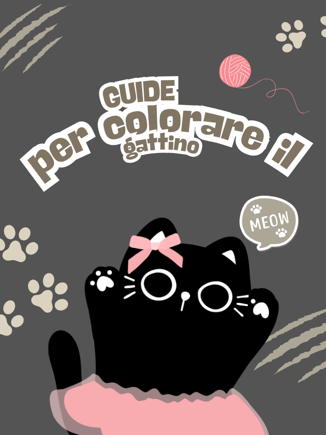 Guida per colorare il gattino