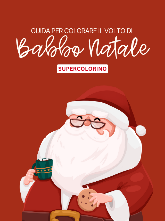 Guida per colorare il volto di Babbo Natale