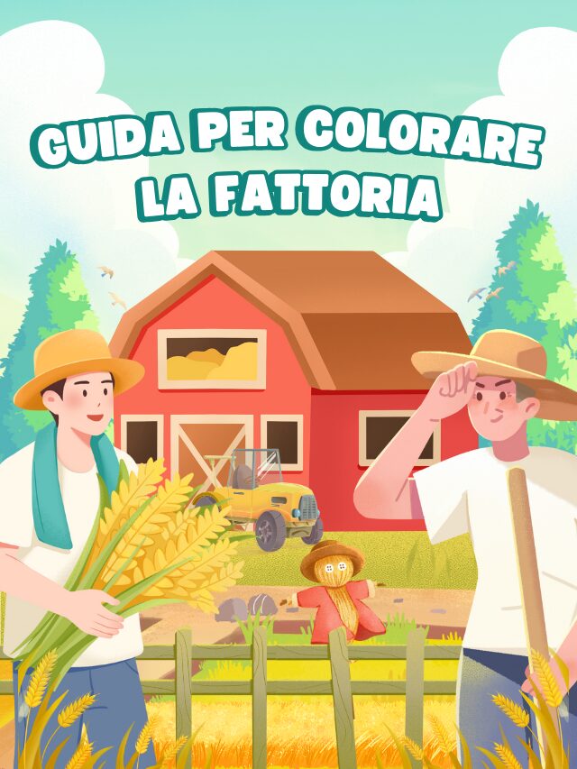Guida per colorare la fattoria