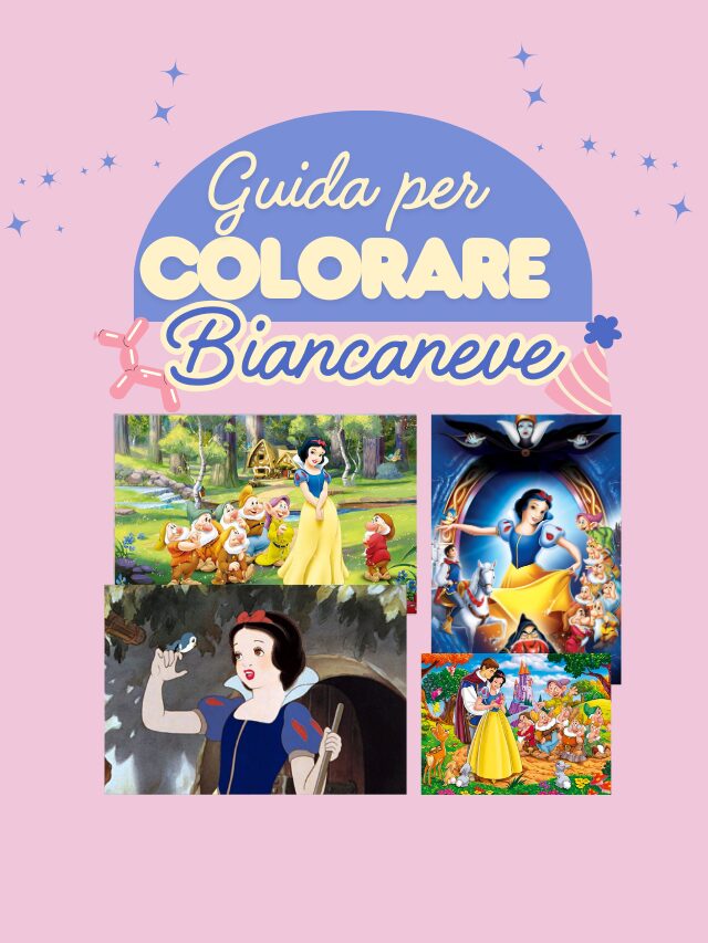 Guida per colorare la principessa Biancaneve