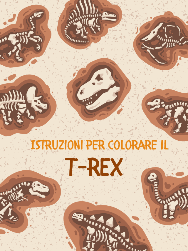 Istruzioni per colorare il dinosauro