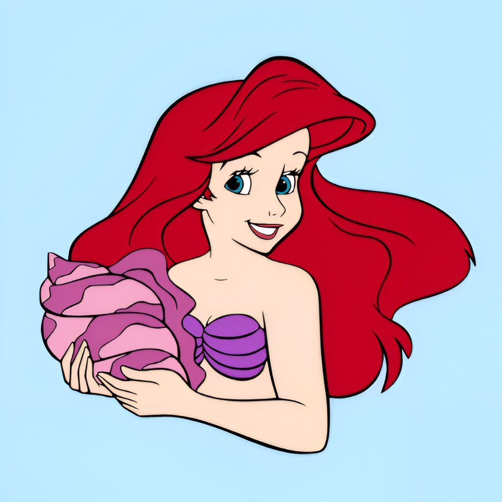 Ariel nummerierte Malseite