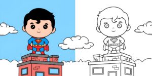 Superman da colorare ft