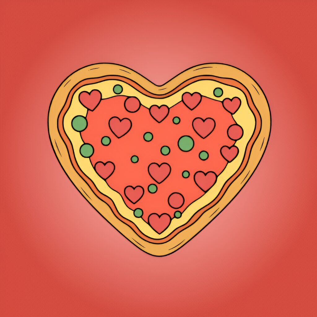 Pizza kleurplaat op nummer
