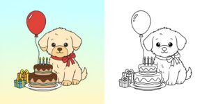 cagnolino da colorare ft