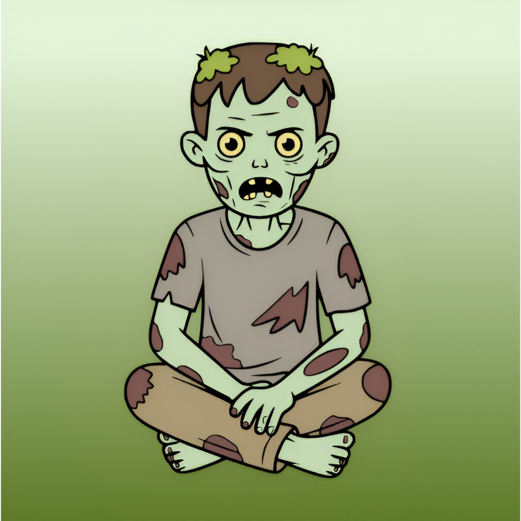 Zombie-Malvorlagen nach Zahlen