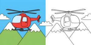 Malvorlage Hubschrauber ft