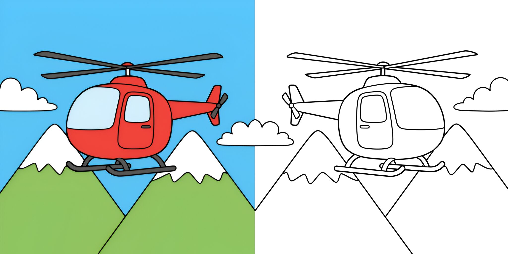 Malvorlage Hubschrauber ft
