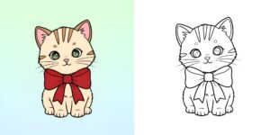 gattino da colorare ft