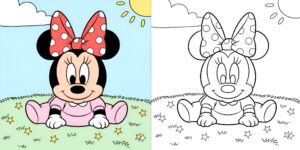 Ausmalbilder Minnie ft