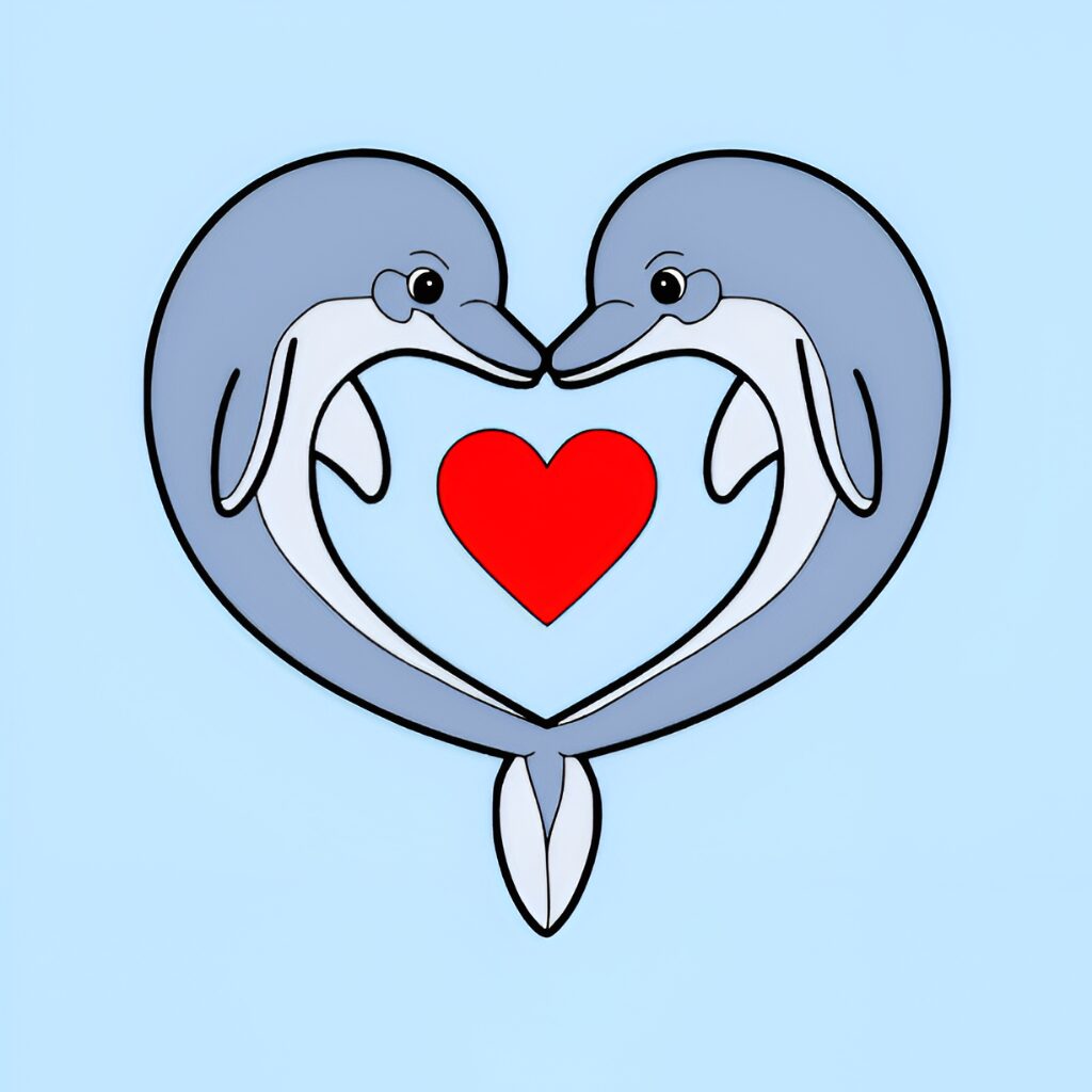 Malvorlage Delfin nach Zahlen