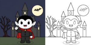 vampiro da colorare ft