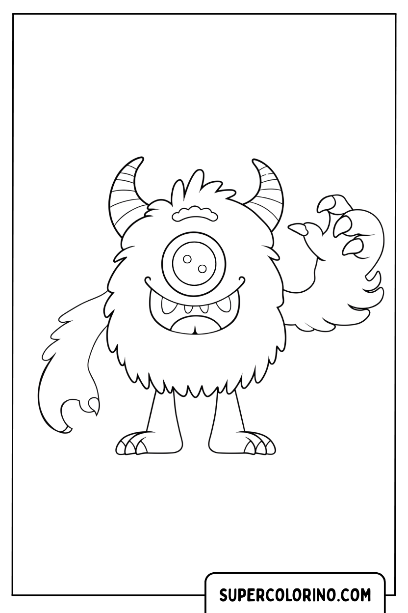 Entwürfe eines Zyklopenmonsters mit Hörnern