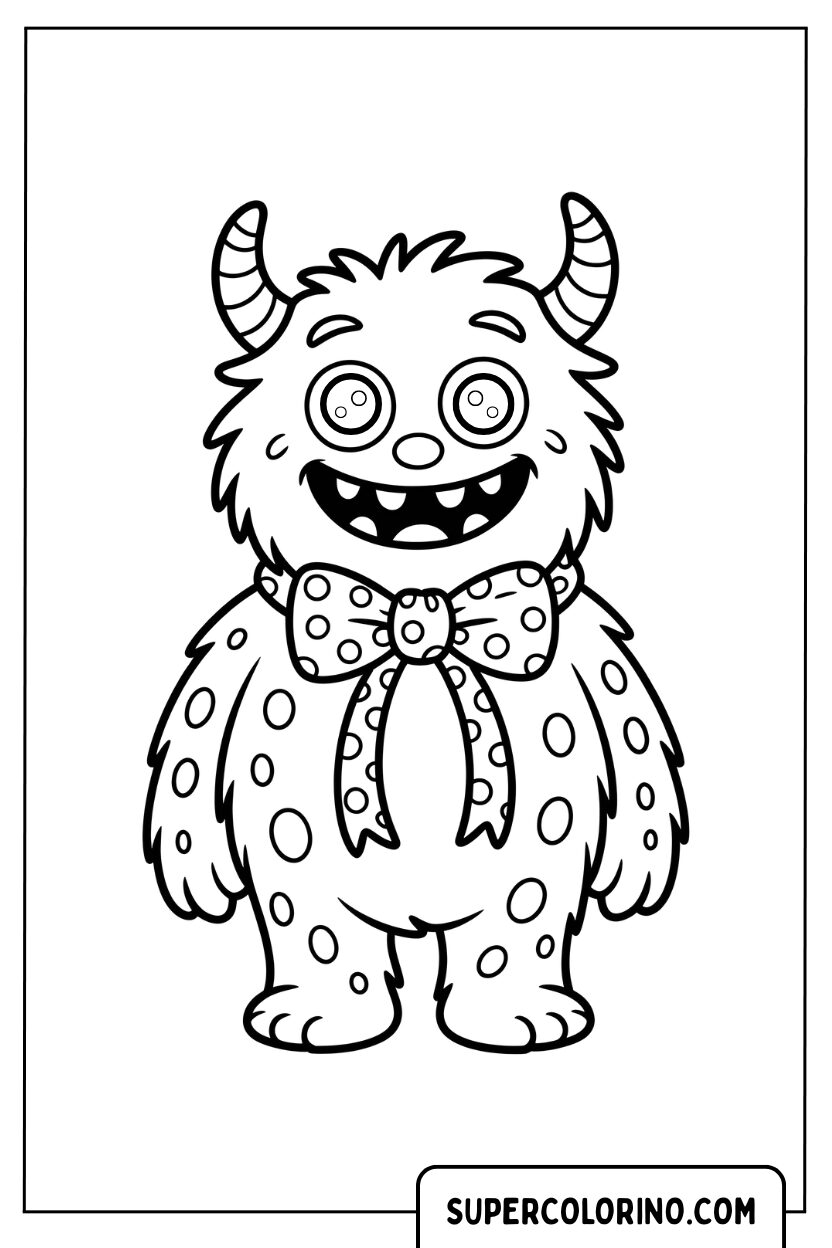 Designs eines eleganten Monsters mit großer Schleife