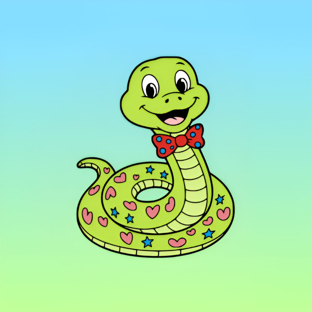 Disegno da colorare con i numeri serpente