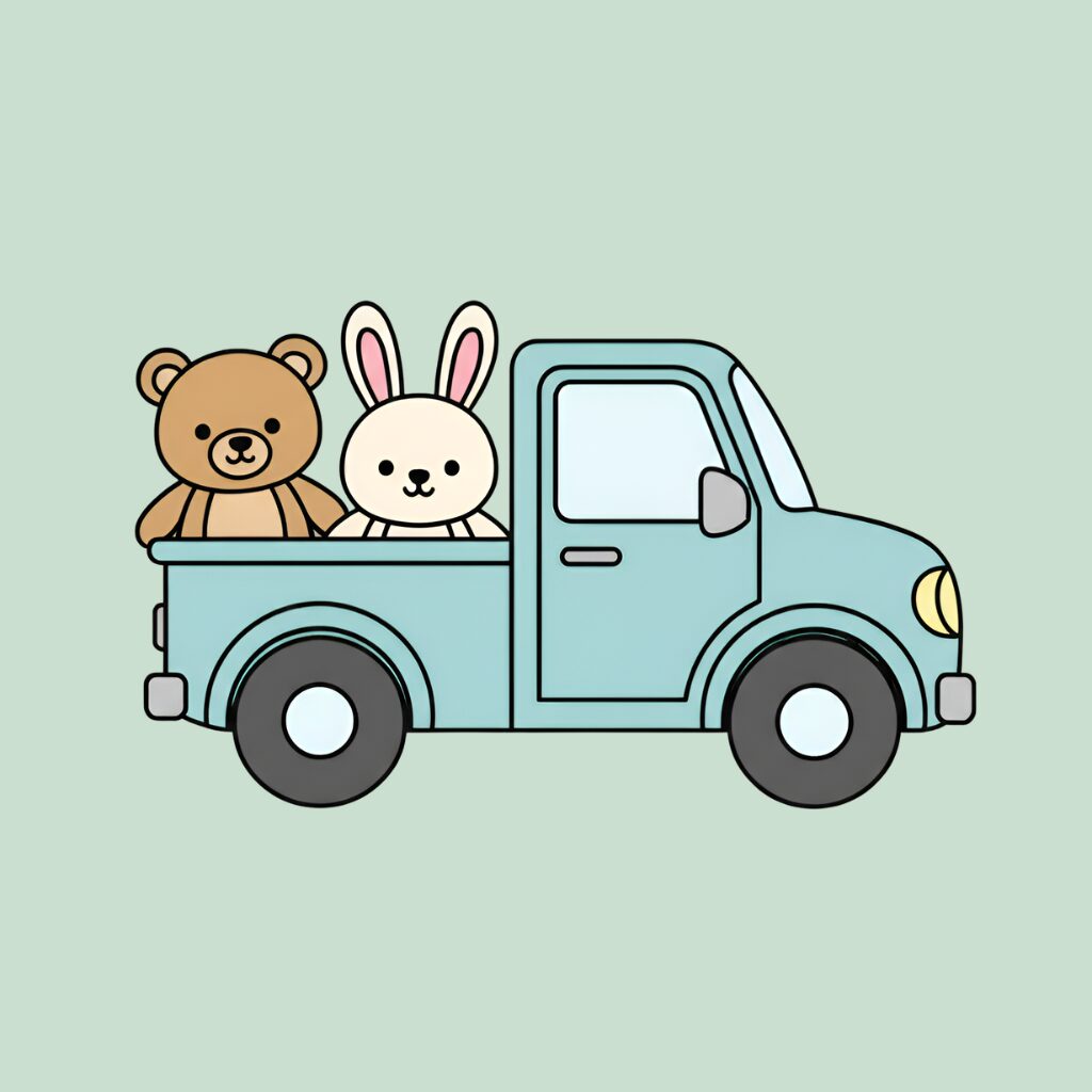 Disegno da colorare con numeri camion
