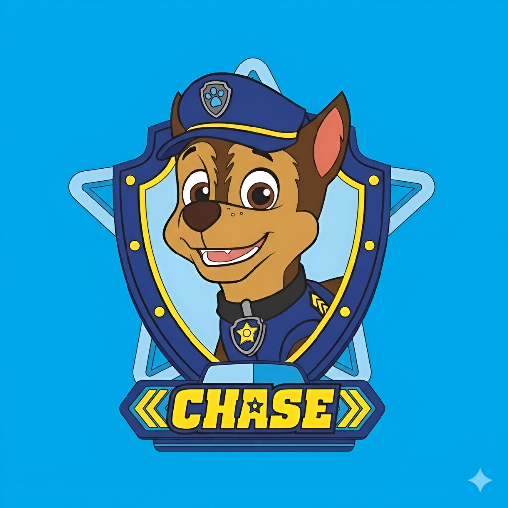 Coloriage numéroté Chase Paw Patrol
