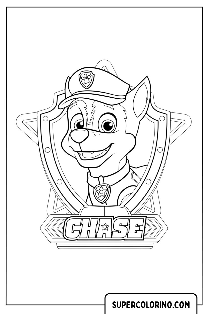 Coloriage de Badge Chase pour Colorier