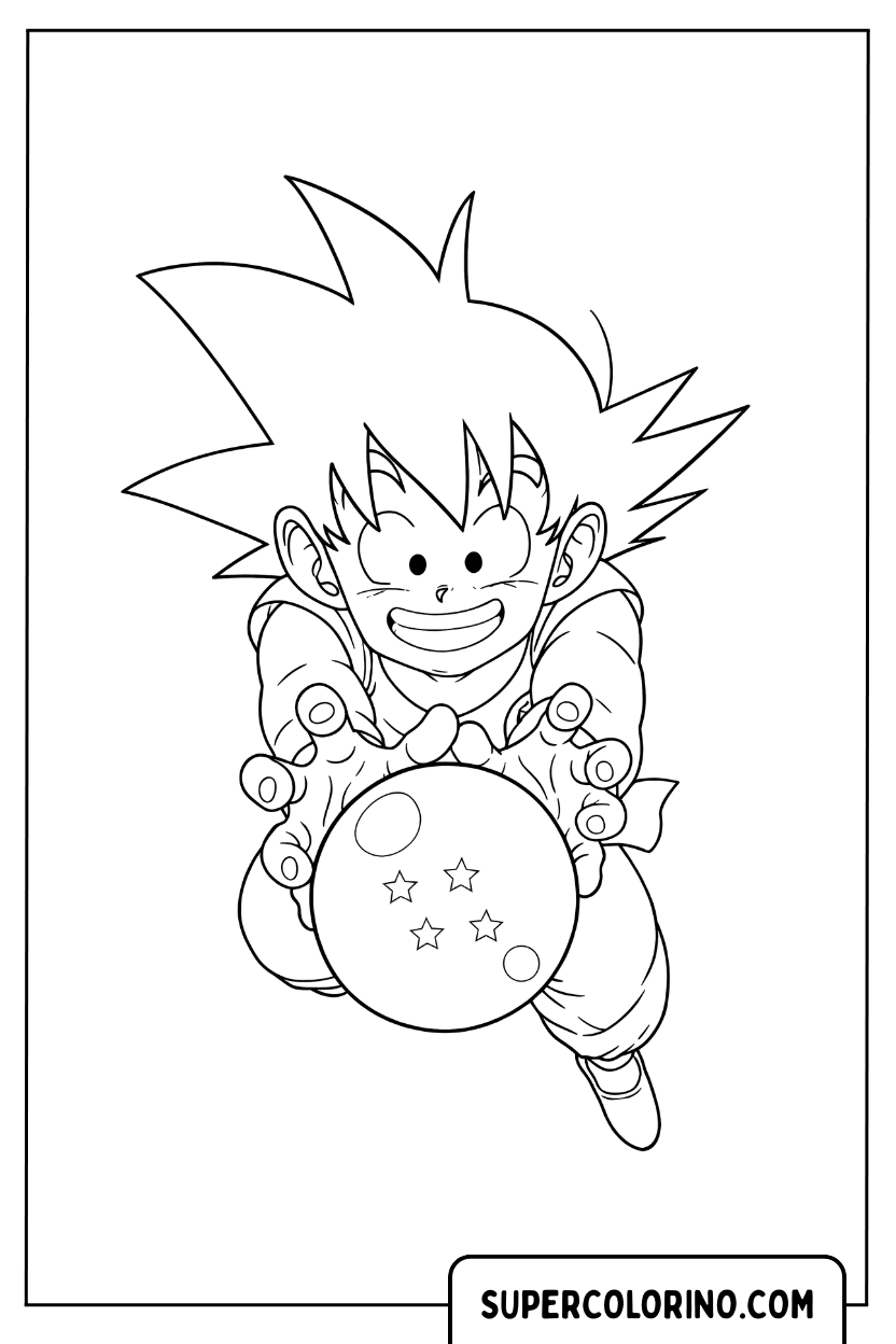 Goku mit der Dragon Ball Malvorlage