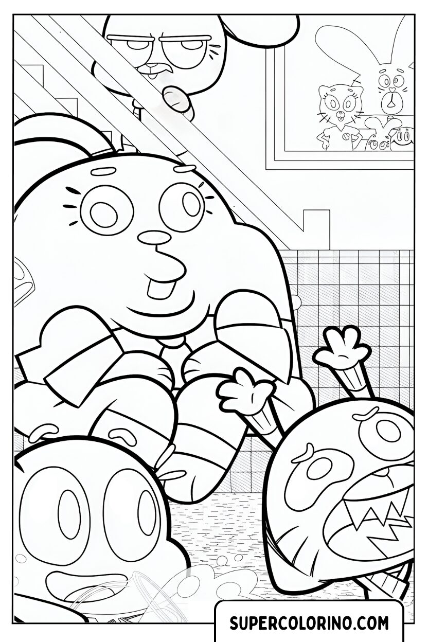 Malvorlage Richard Watterson und seine Söhne