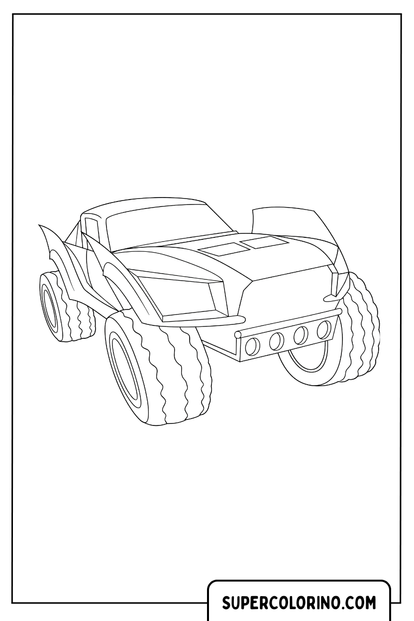 Malvorlage „Hot Wheels Offroad-Monstertruck“.