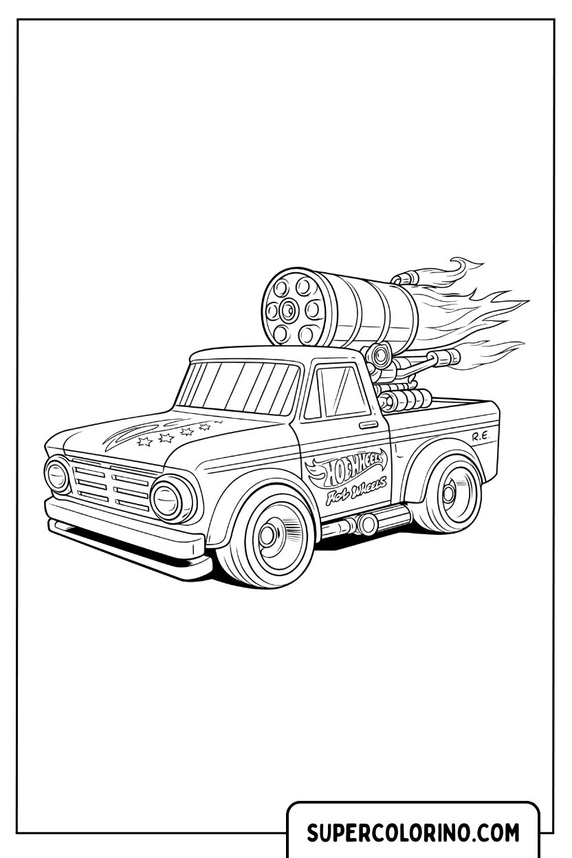 Malvorlage Hot Wheels Jet Engine Van