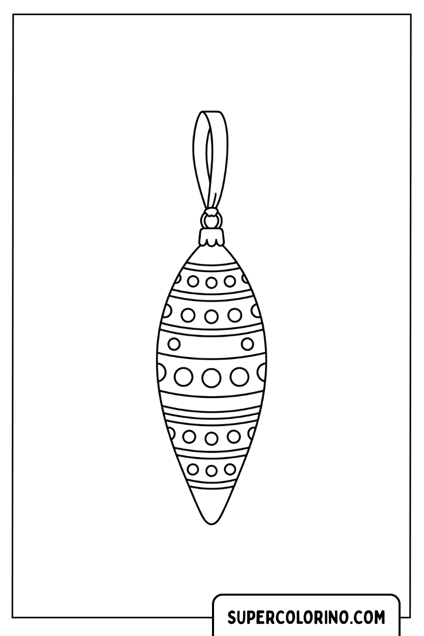 Coloriage d'une décoration de Noël pointue