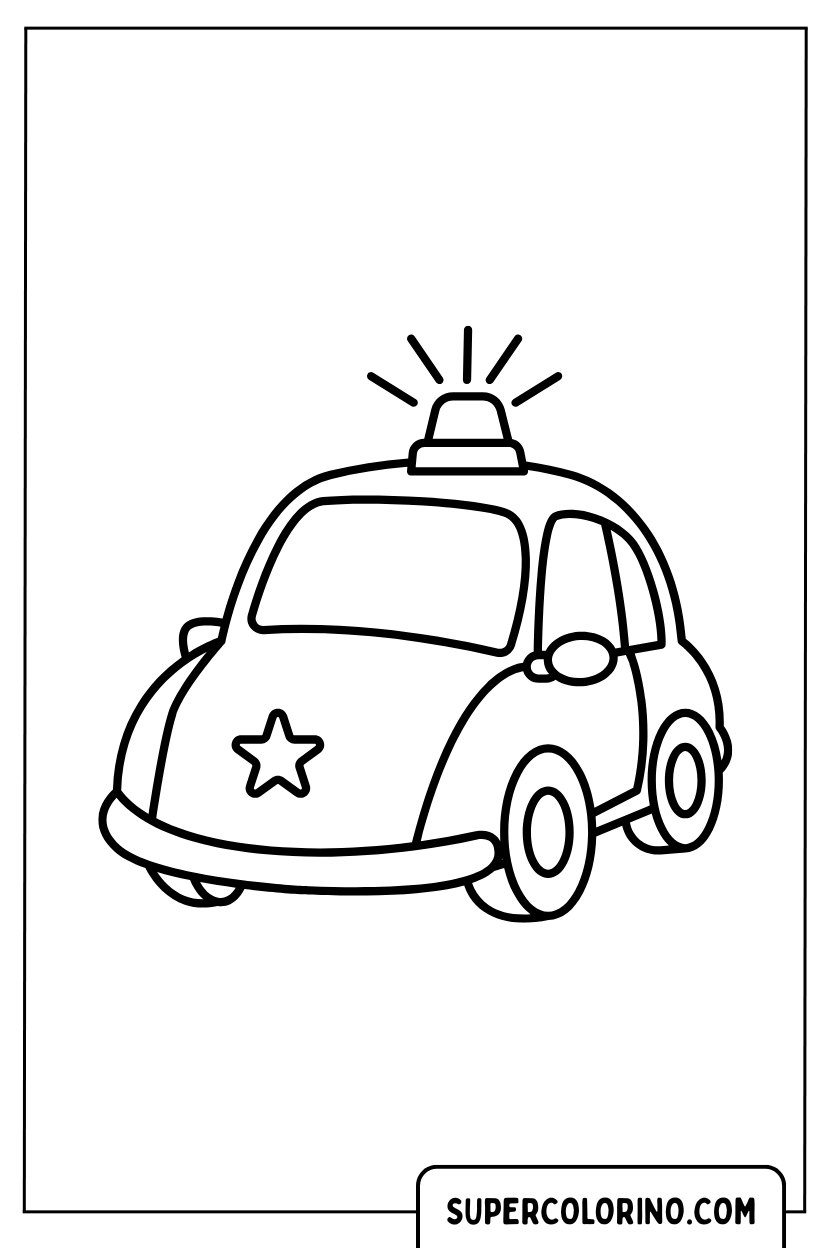 Malvorlage eines Sheriff-Autos