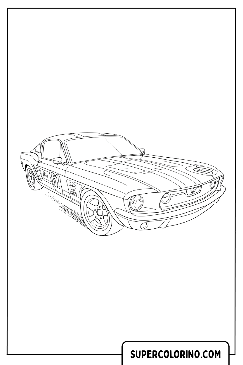 Malvorlage Hot Wheels klassisches Muscle-Car